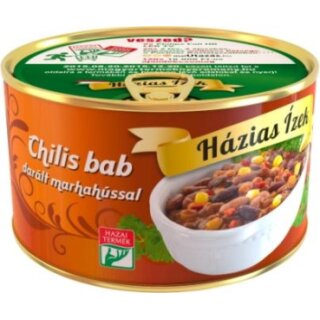 Chilis bab darált marhahússal - Chilibohnen mit Rindfleisch - Dose 400g