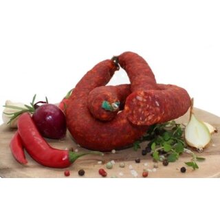 Höllenwurst im Ring "scharf" ca. 200g