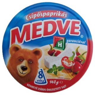 Medve - Schmelzkäse mit scharfem Paprika 140g