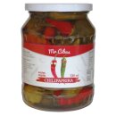 Chilipaprika – csípős, ecetes Glas 720 ml